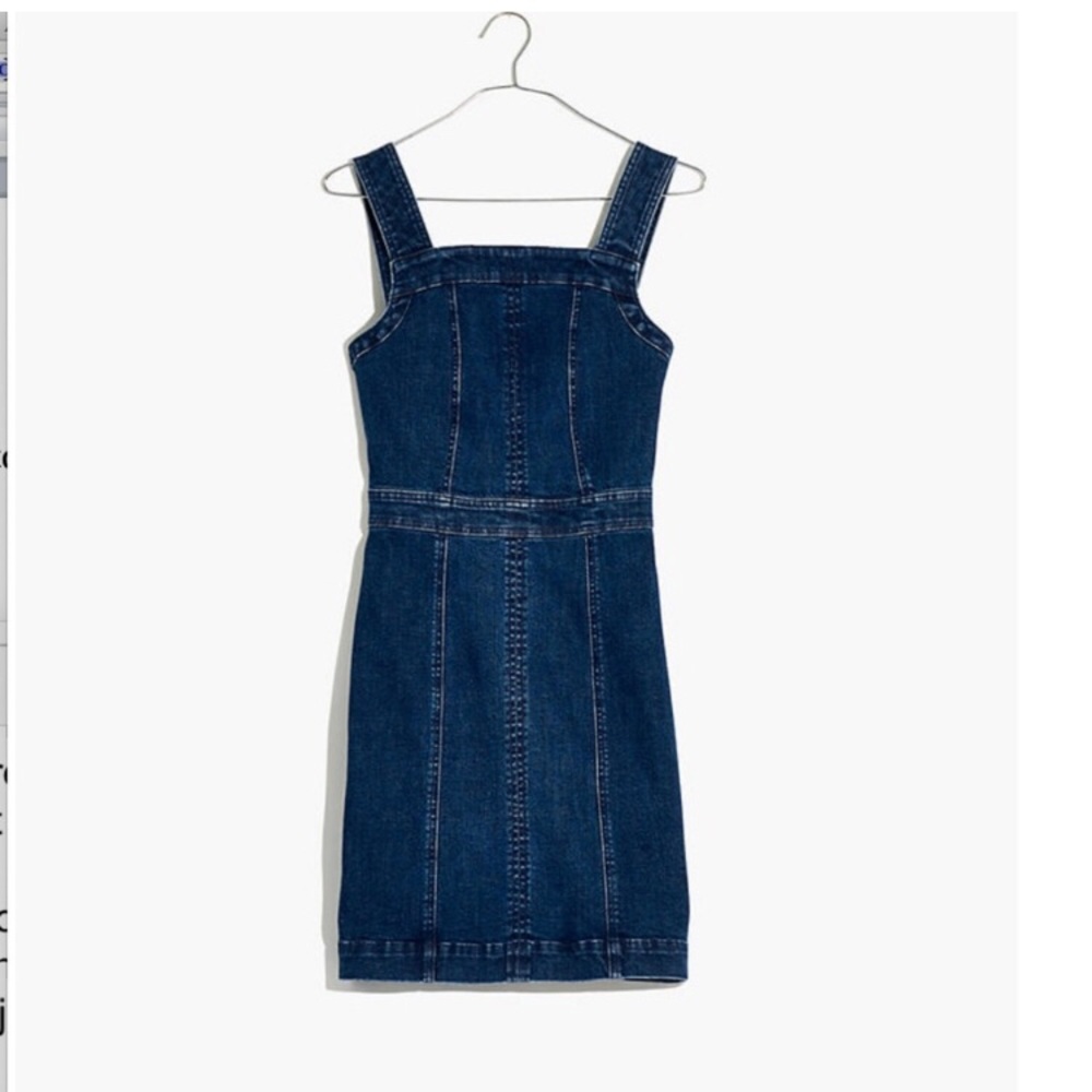 Madewell mini denim dress with bows. Size 6, excellent condition